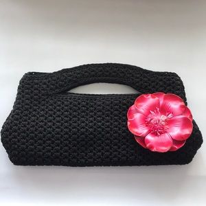 🌺🌺Small black crochet bag